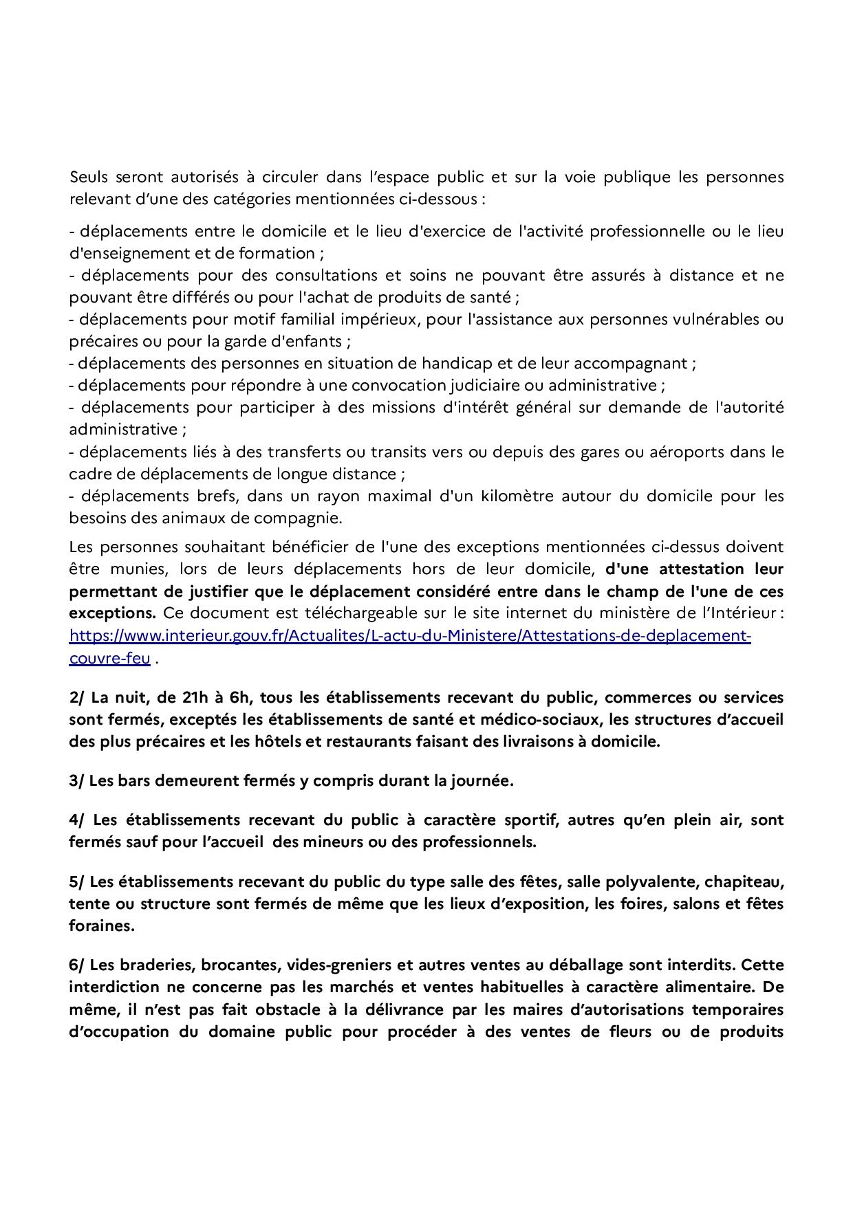 2020 10 24 Covid19 Nouvelles mesures de lutte contre la propagation du virus page 002