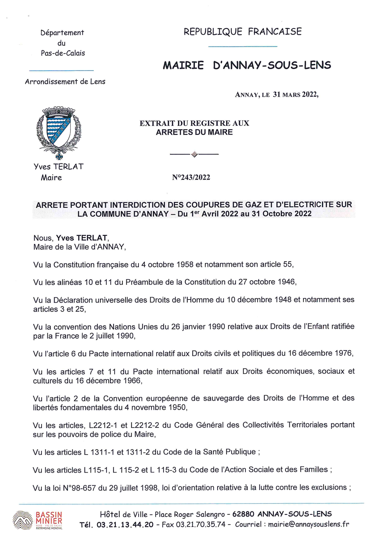 Arrete coupure energie 1